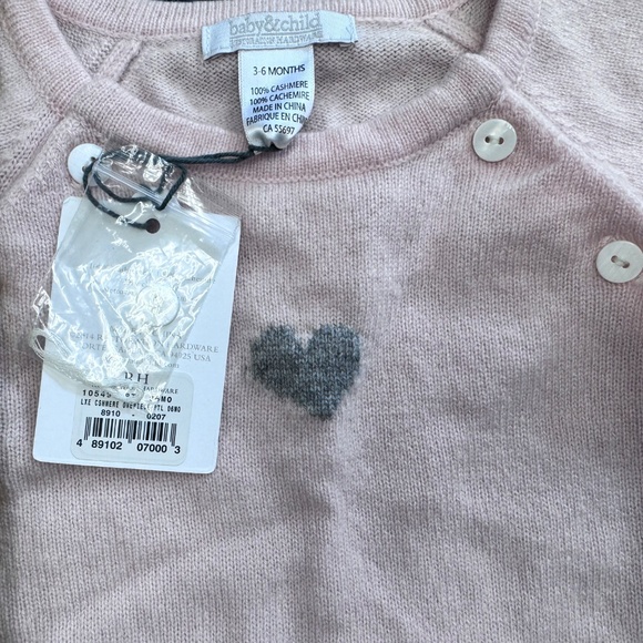 Restoration Hardware Baby & Child Pink Cashmere One Piece Size 3-6M NWT - Picture 2 of 3
